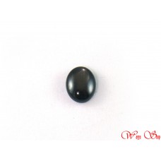 LX0041 Natural Black Star Sapphire Loose Gemstone Oval Cut Cabochon Unset Gemstone